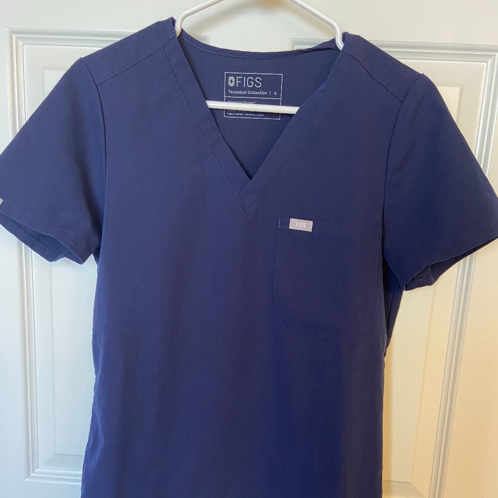 Catarina One-Pocket Scrub Top - Navy - Small